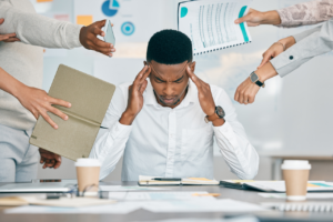 man struggling with Dissociation and anxiety